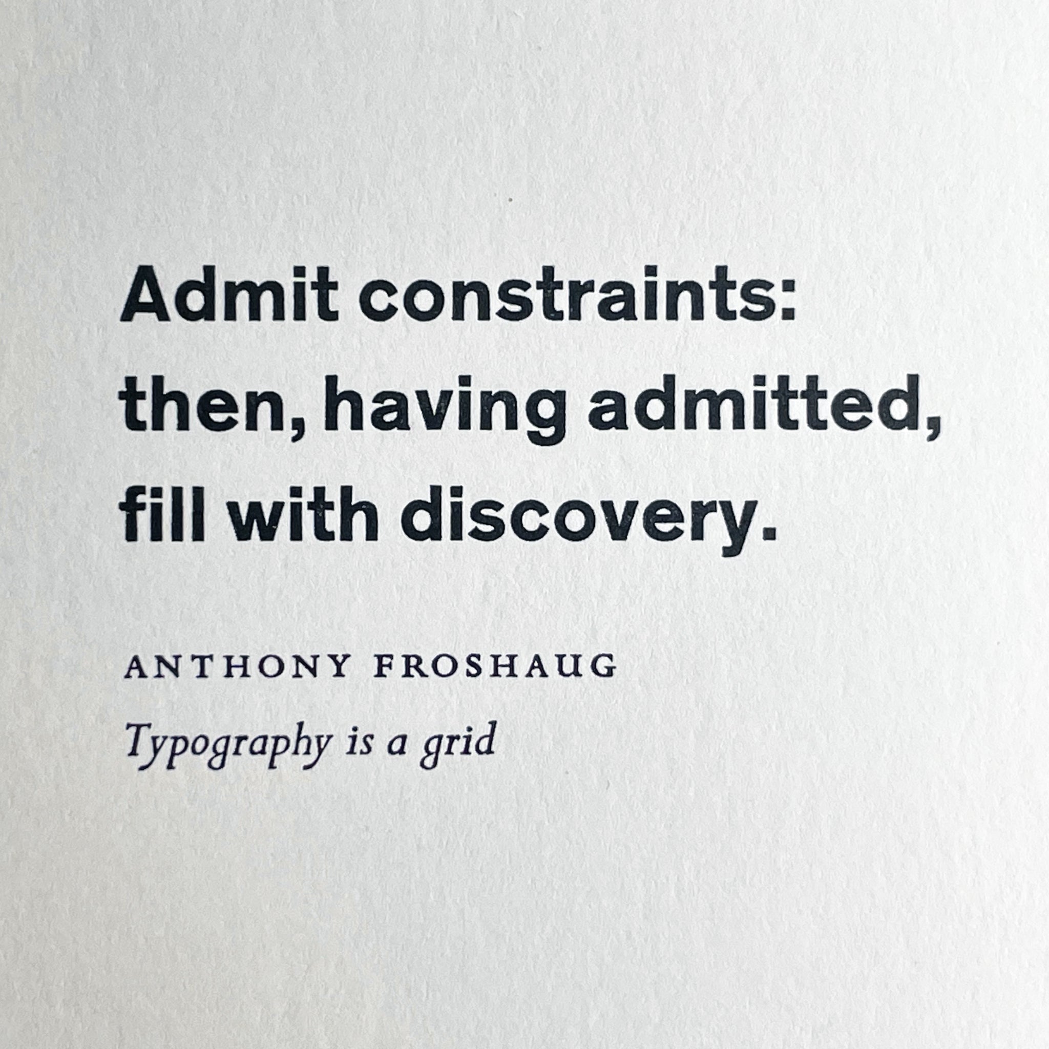 Admit Constraints notecard