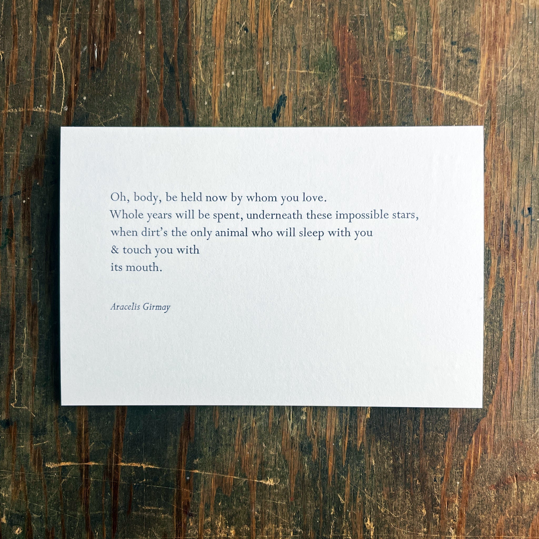 Be Held Now notecard