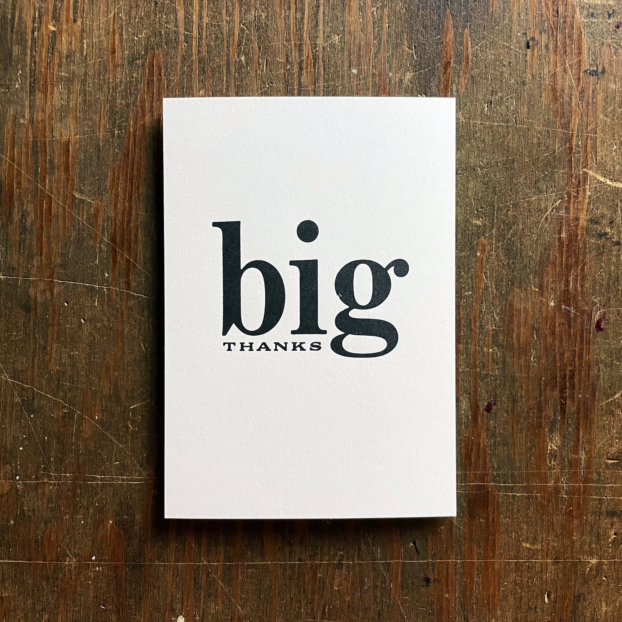 Big Thanks notecard
