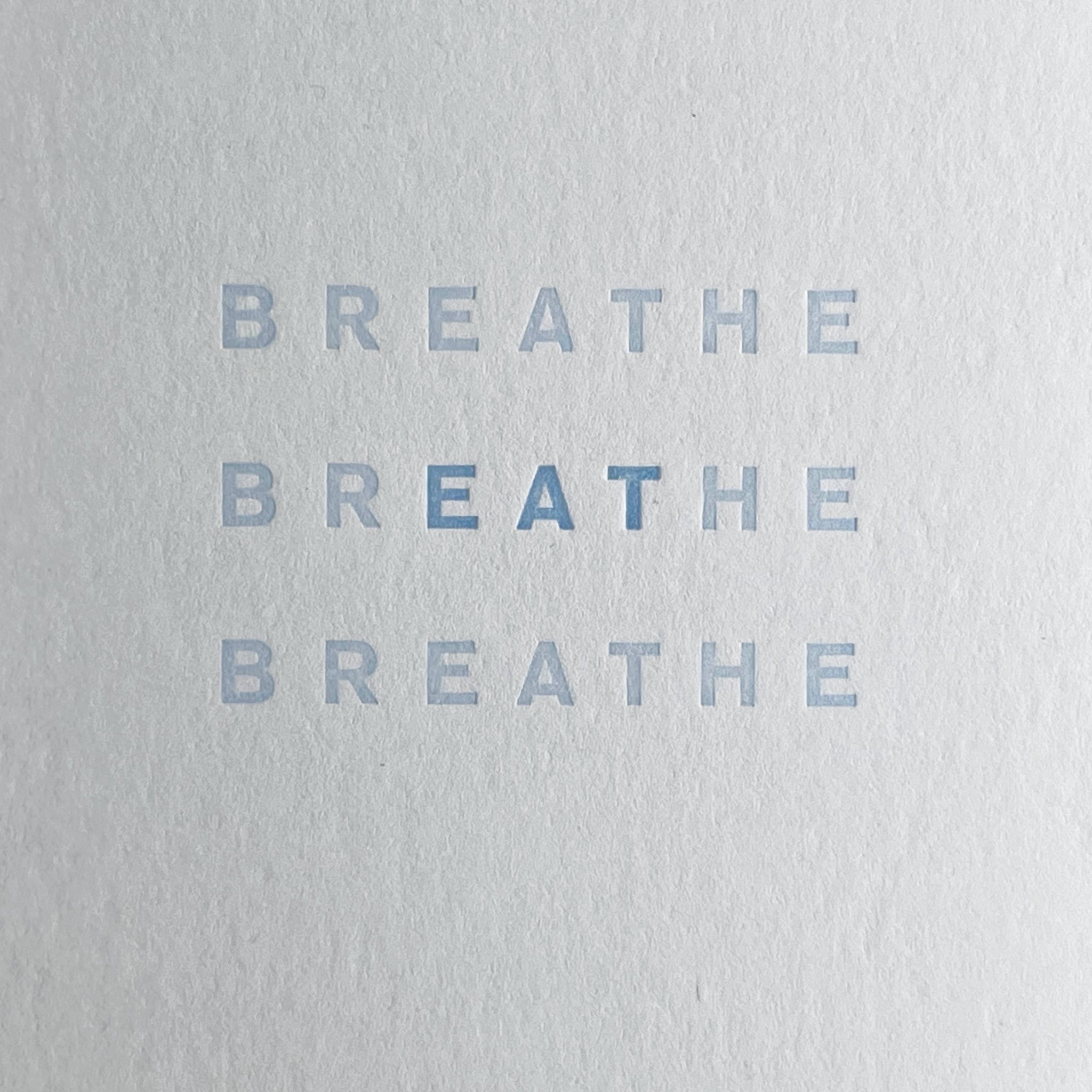 Breathe/eat notecard