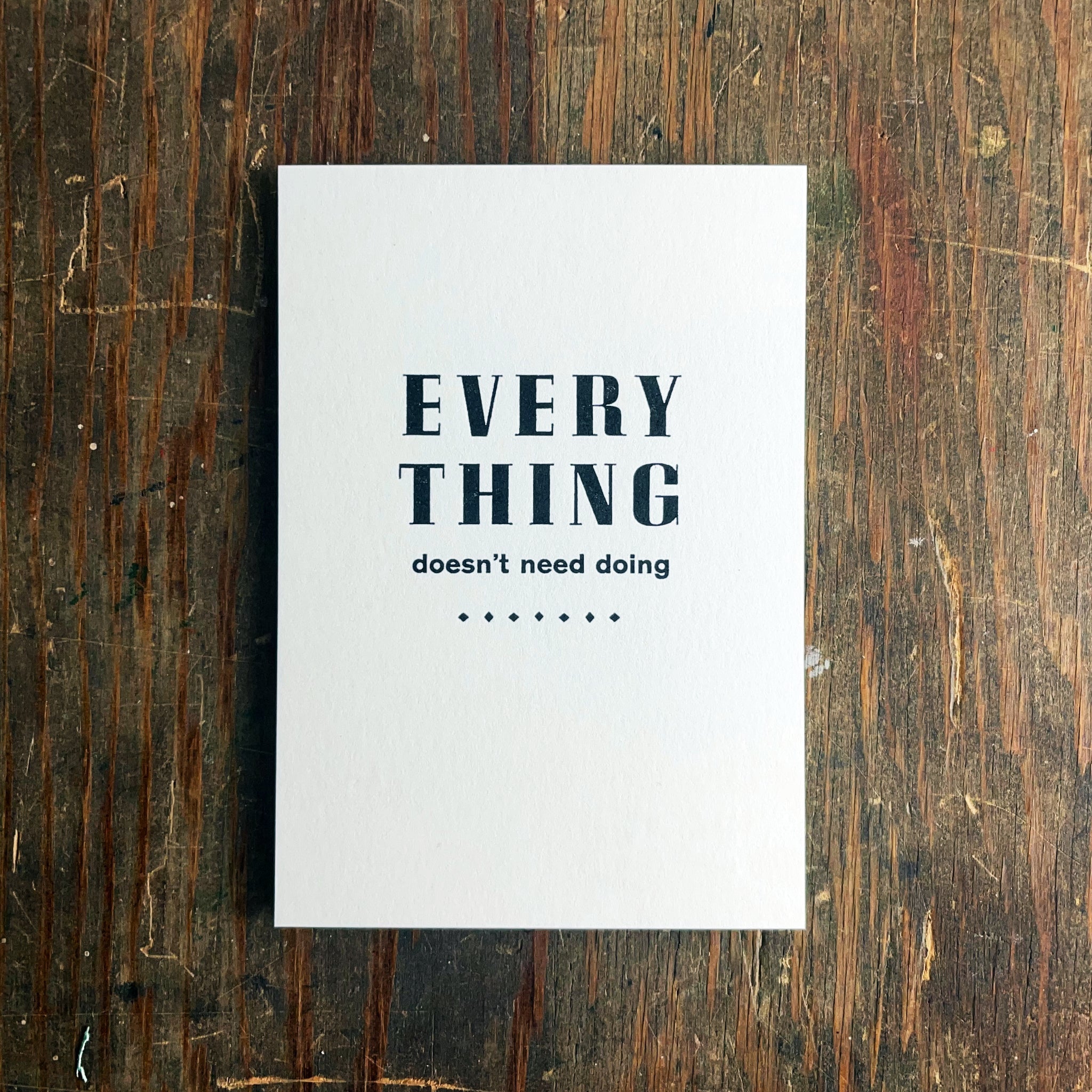Everything Doing notecard