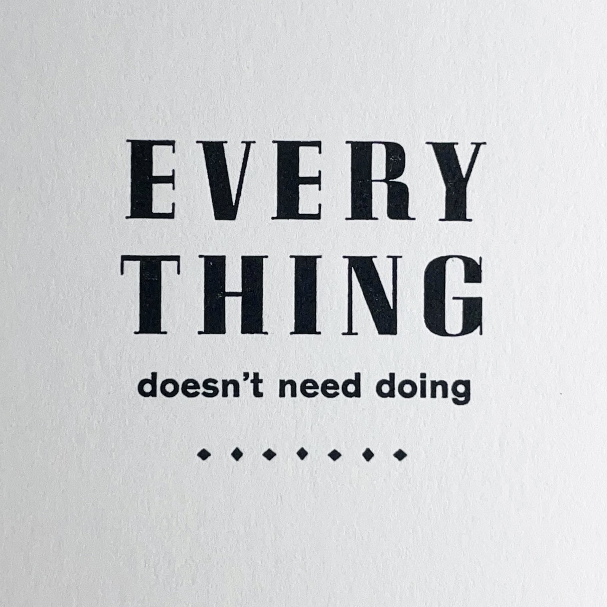 Everything Doing notecard