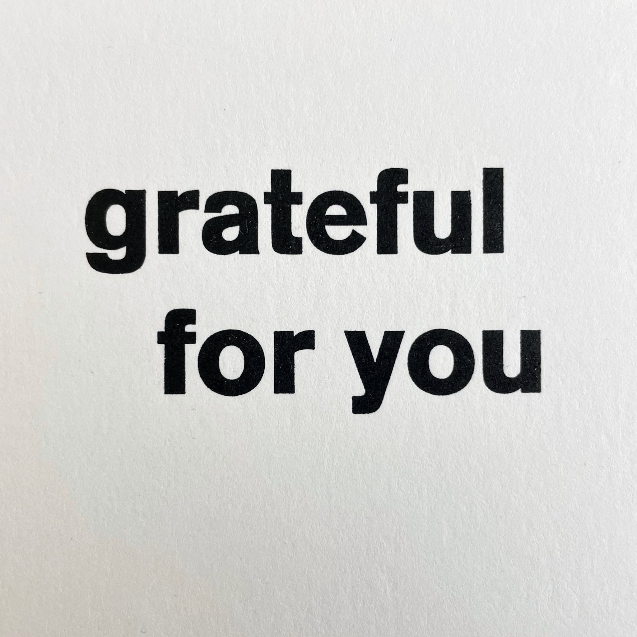 Grateful for You notecard