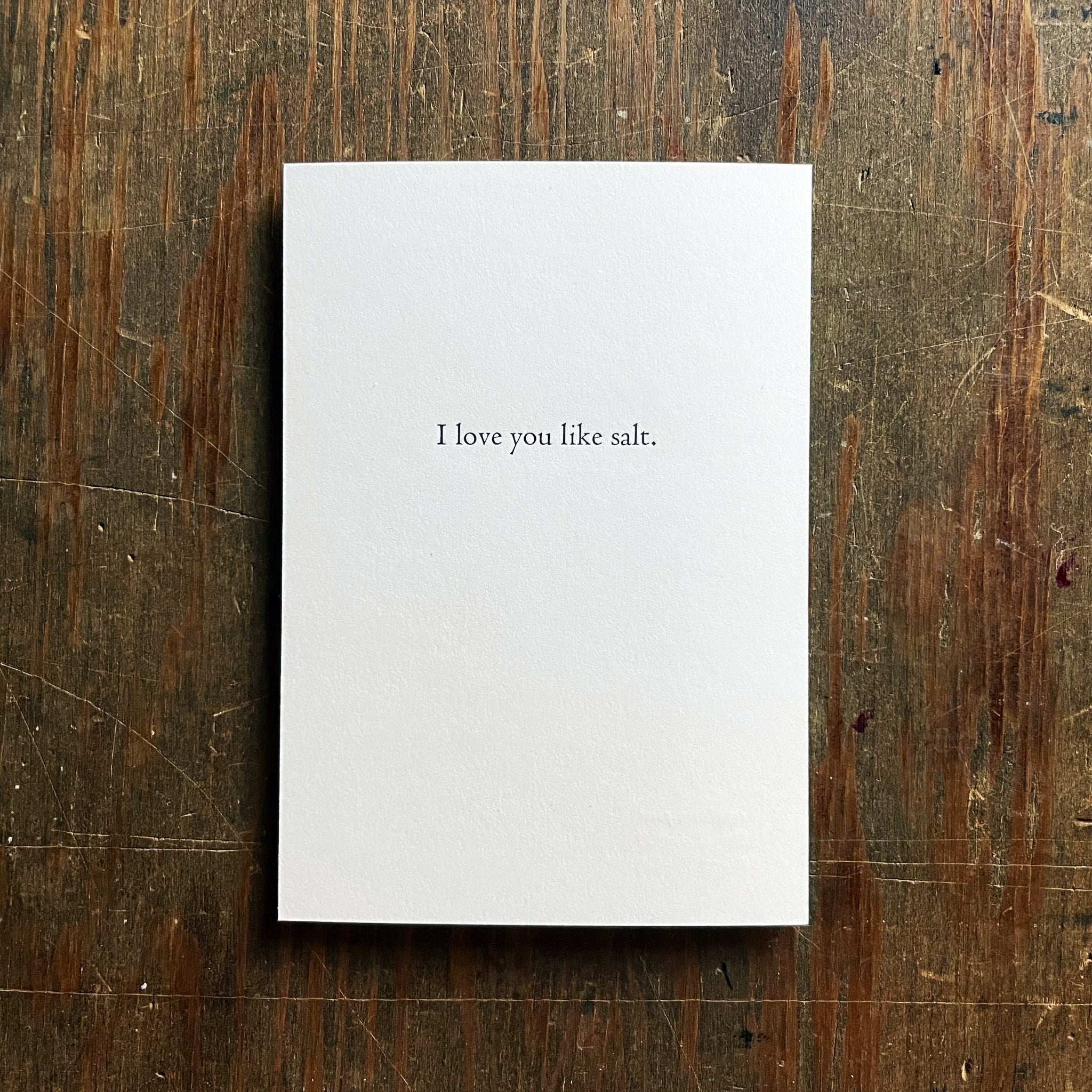 Love Like Salt notecard