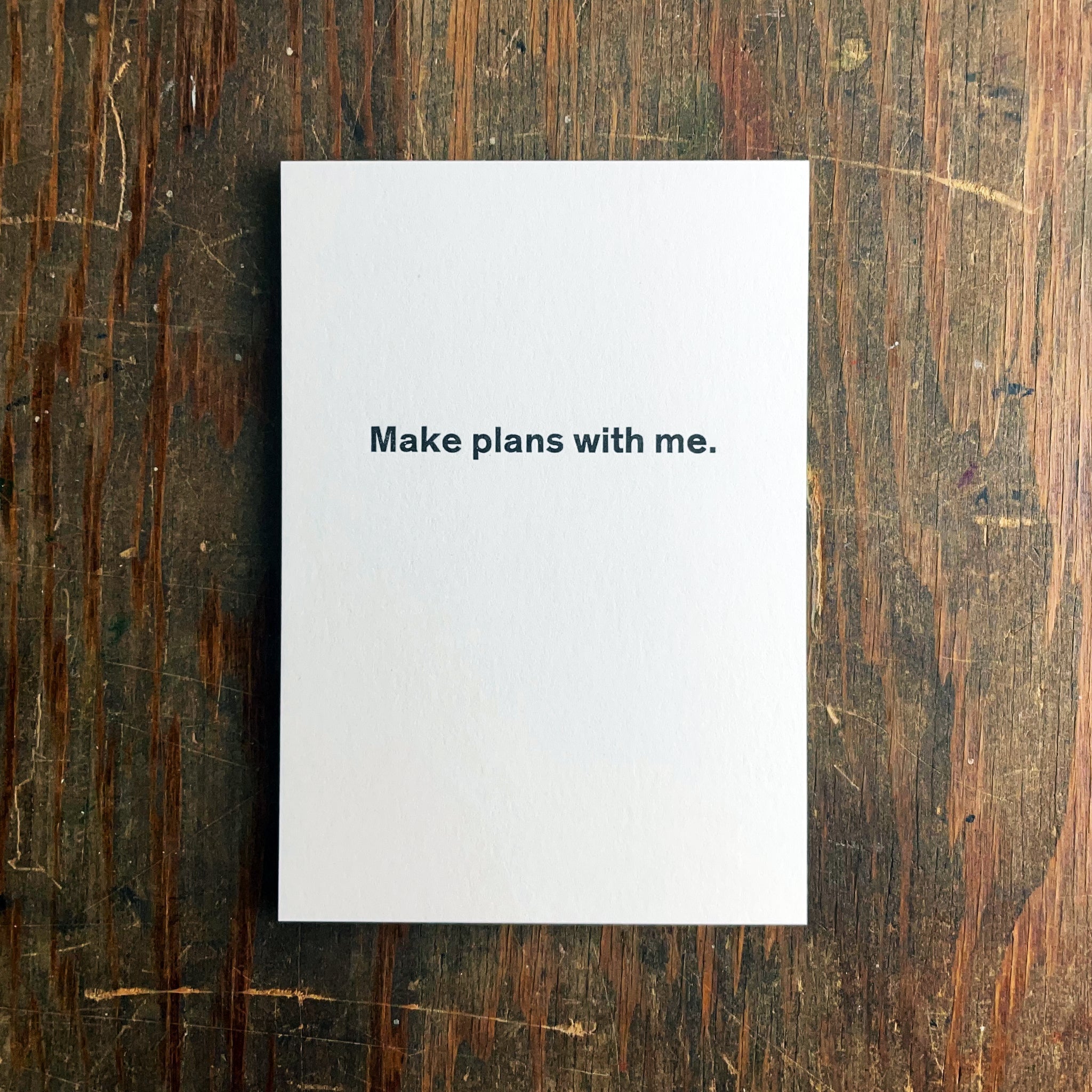 Make Plans notecard
