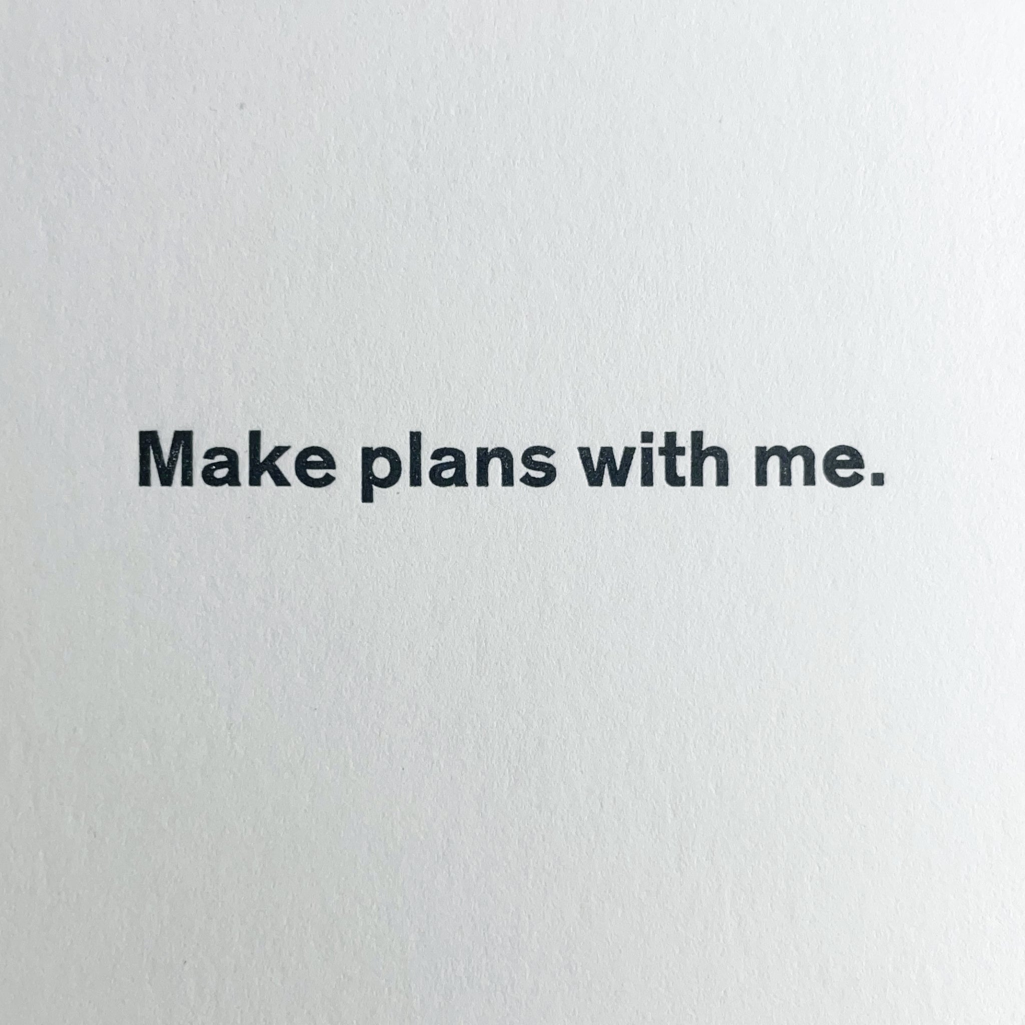 Make Plans notecard
