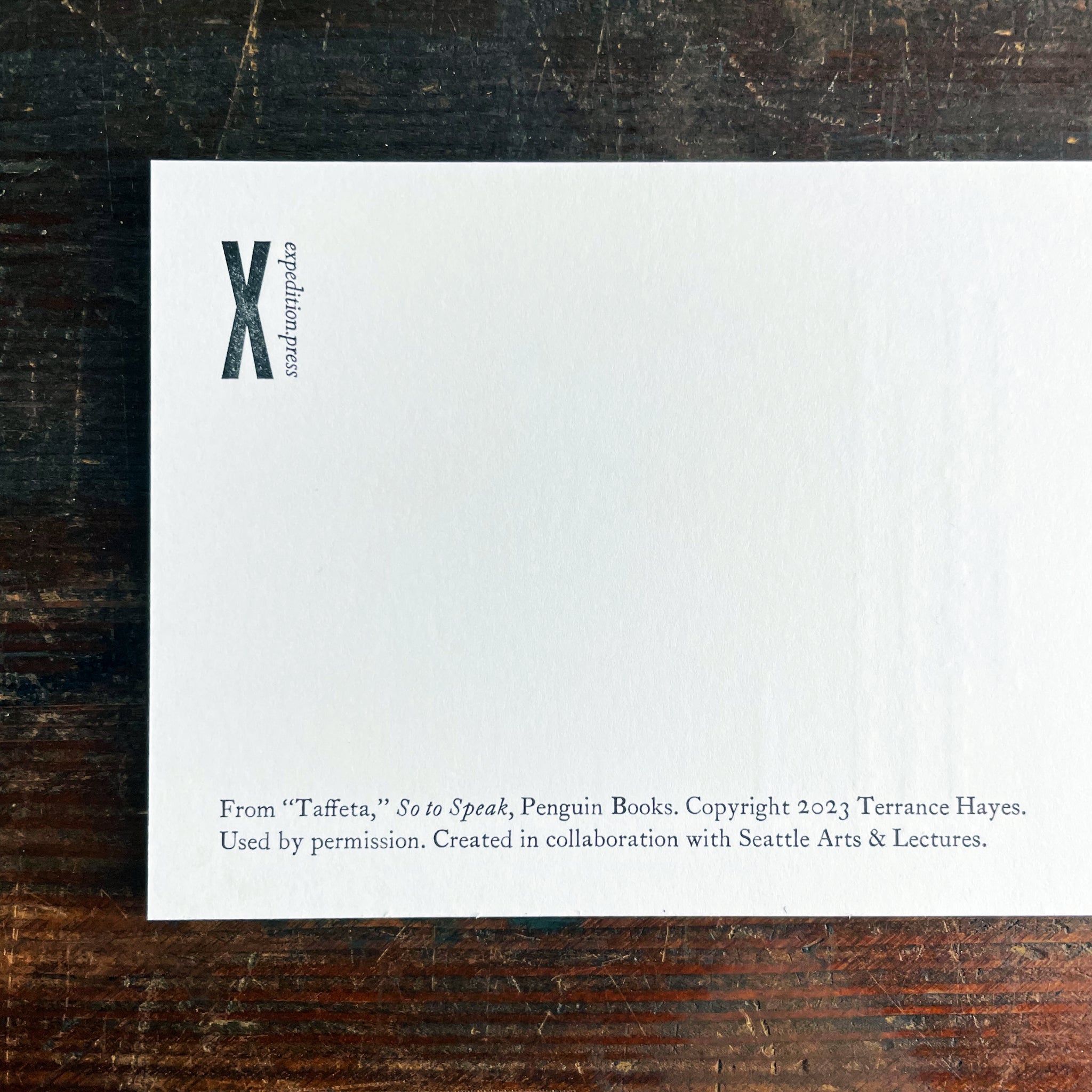 Not for Long notecard
