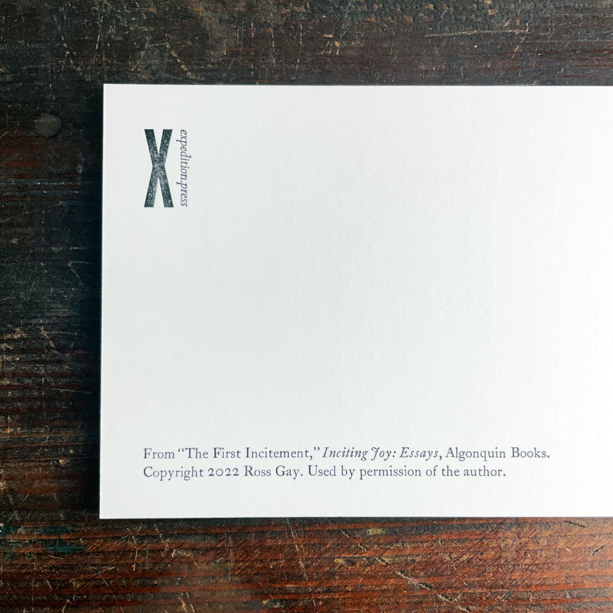Noticing notecard