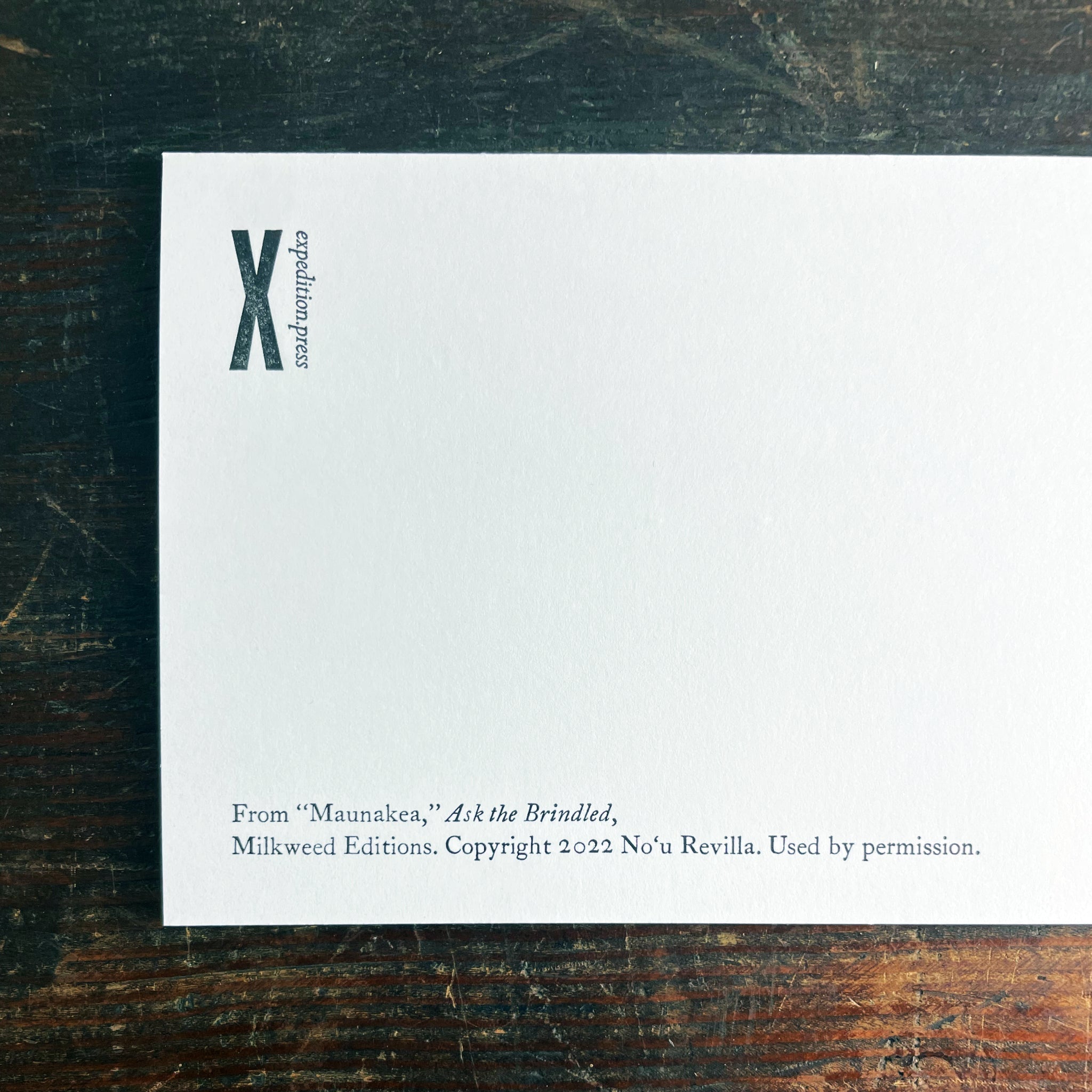 Seed to Summit notecard