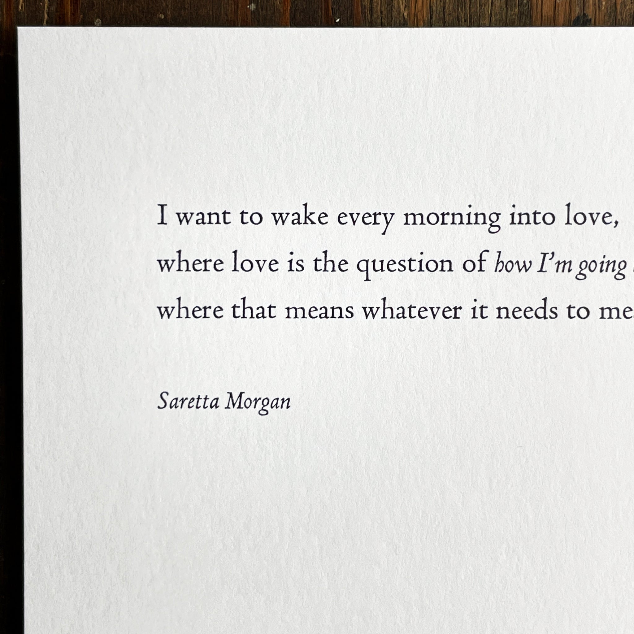 Wake Into Love notecard